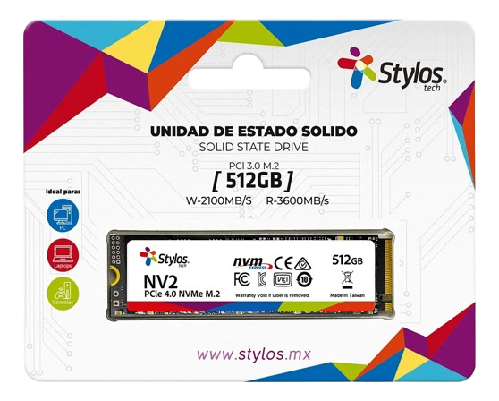 SSD Stylos Stmssdm21b NVMe, 512gb, Pci Express 4.0, M.2