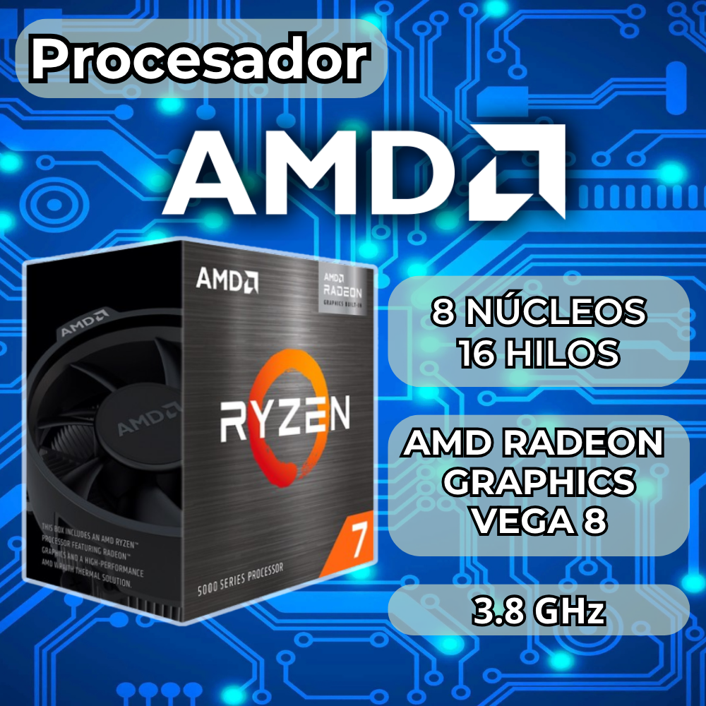 PC Gamer Lumetra Ryzen 7 5700G RAM RGB 1TB imagen 6