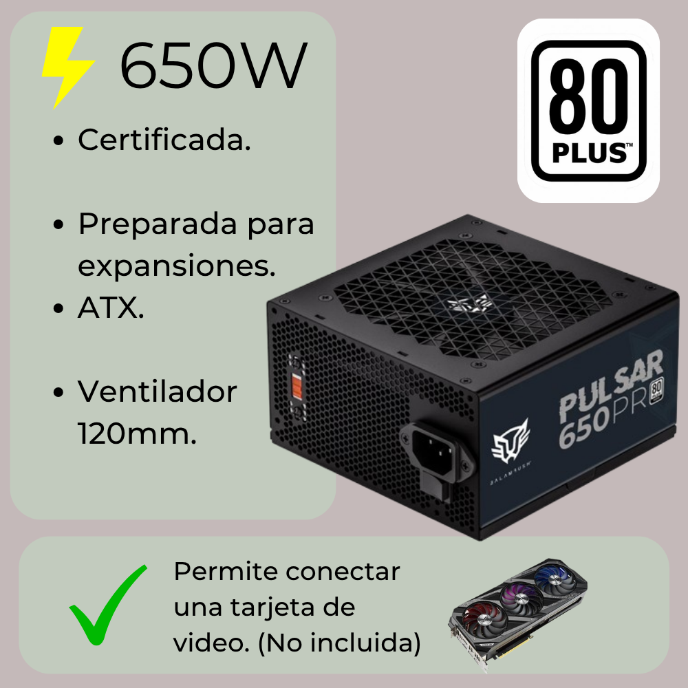 PC Gamer Lumetra Ryzen 7 5700G RAM RGB 1TB imagen 4